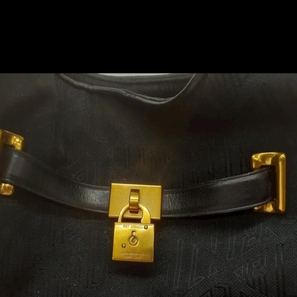 Black Ralph Lauren signature print shoulder bag - Picture 4 of 8